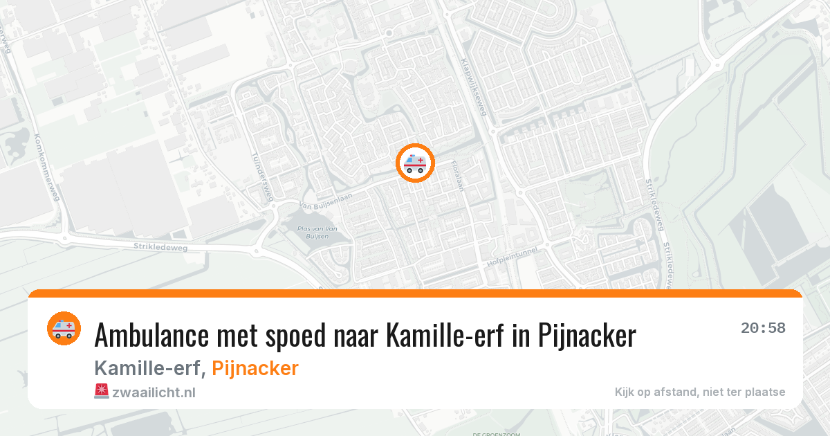 Ambulance met spoed naar Kamille-erf in Pijnacker — 14 aug 2026