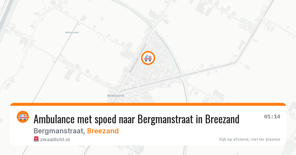 Ambulance met spoed naar Bergmanstraat in Breezand — 7 jul 2026