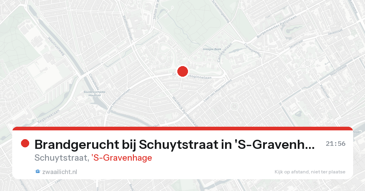 Brandgerucht bij Schuytstraat in 'S-Gravenhage — 24 aug 2026