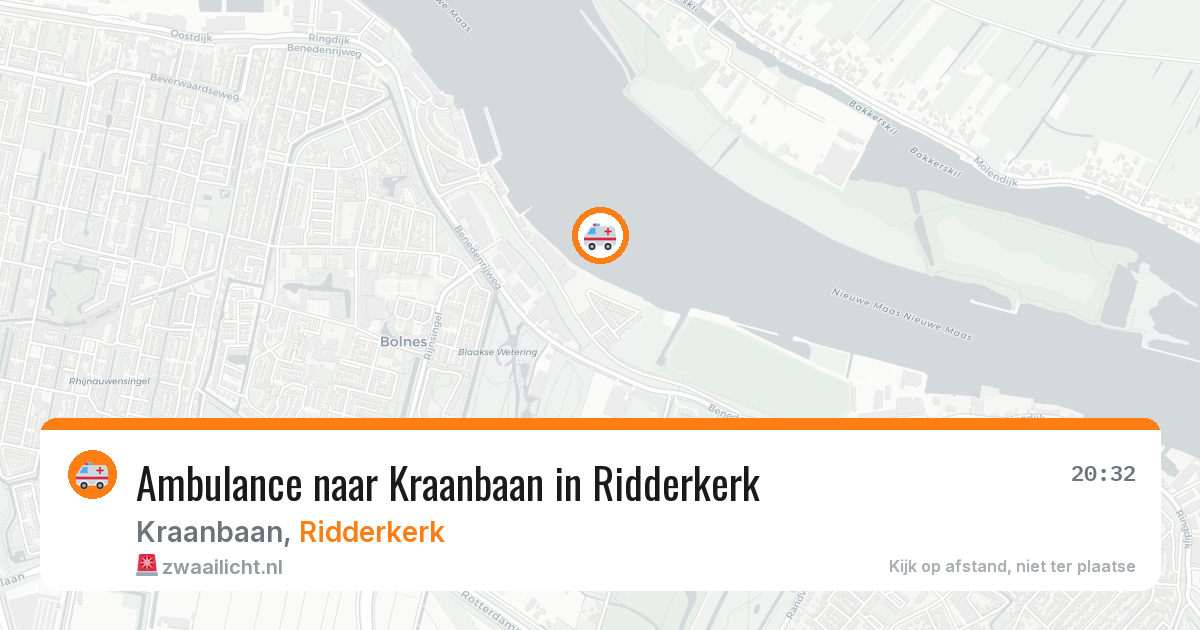 Ambulance naar Kraanbaan in Ridderkerk — 8 feb 2026