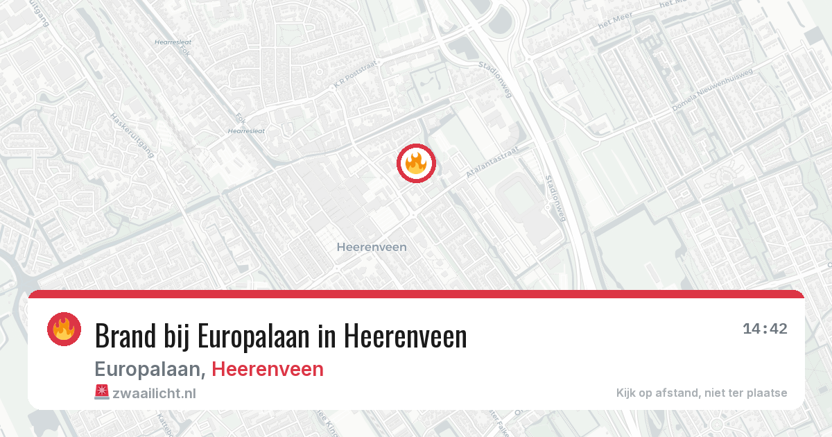 Brand bij Europalaan in Heerenveen — 28 jul 2026