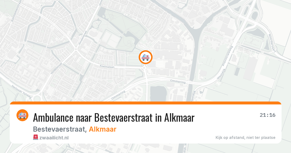 Ambulance naar Bestevaerstraat in Alkmaar — 13 jun 2026