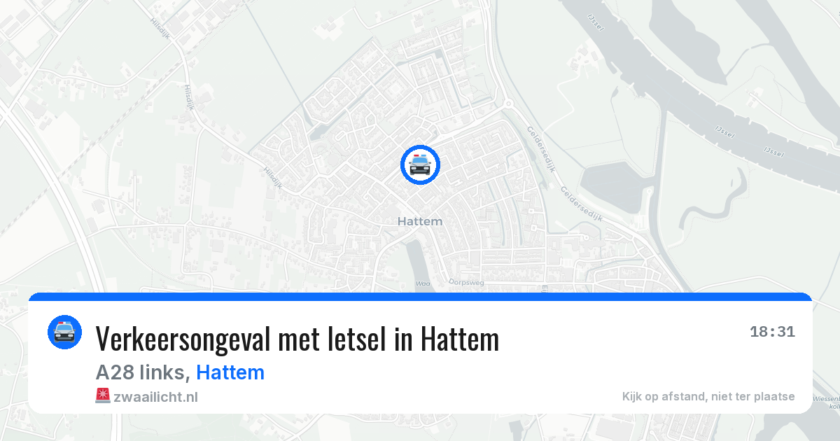 Verkeersongeval met letsel in Hattem — 6 jul 2026