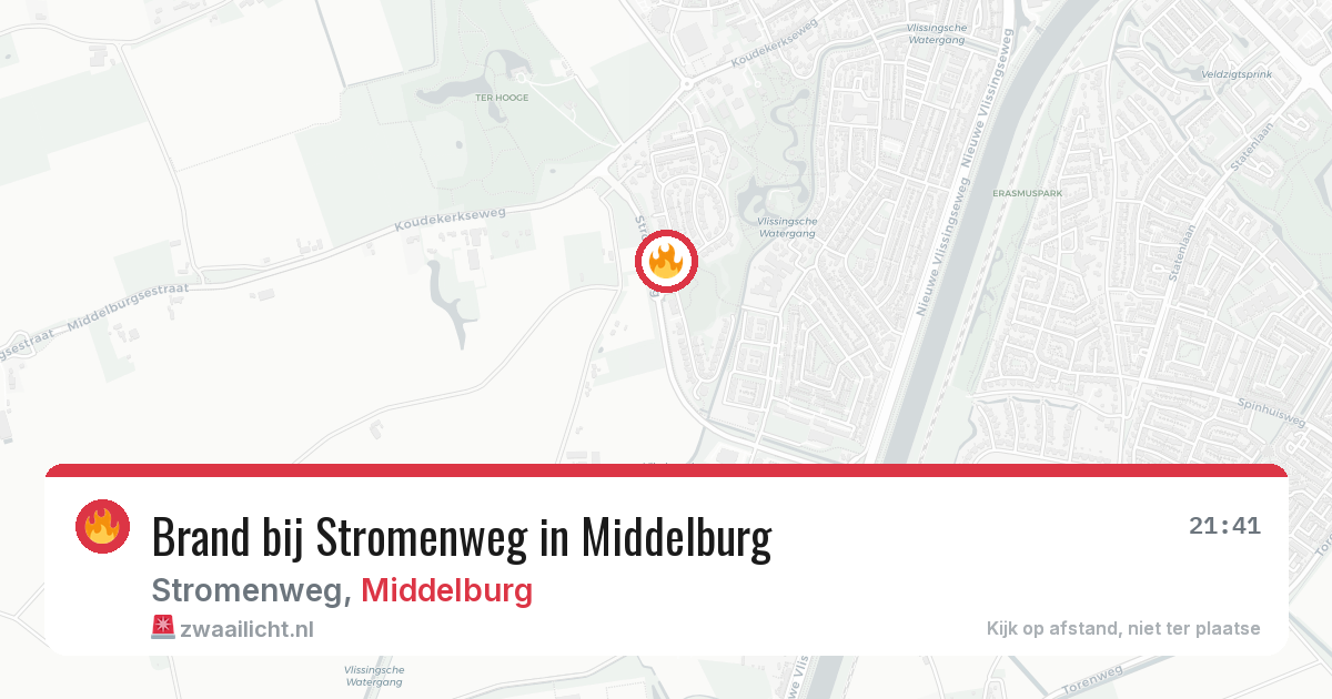Brand bij Stromenweg in Middelburg — 13 aug 2026