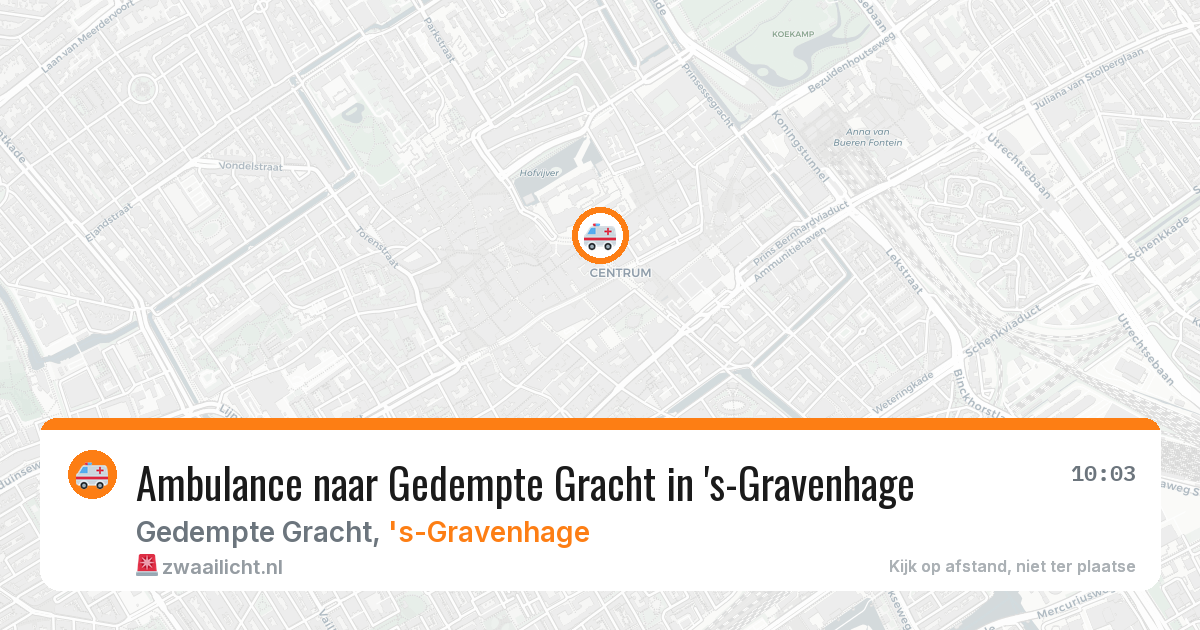 Ambulance naar Gedempte Gracht in 's-Gravenhage — 8 aug 2026