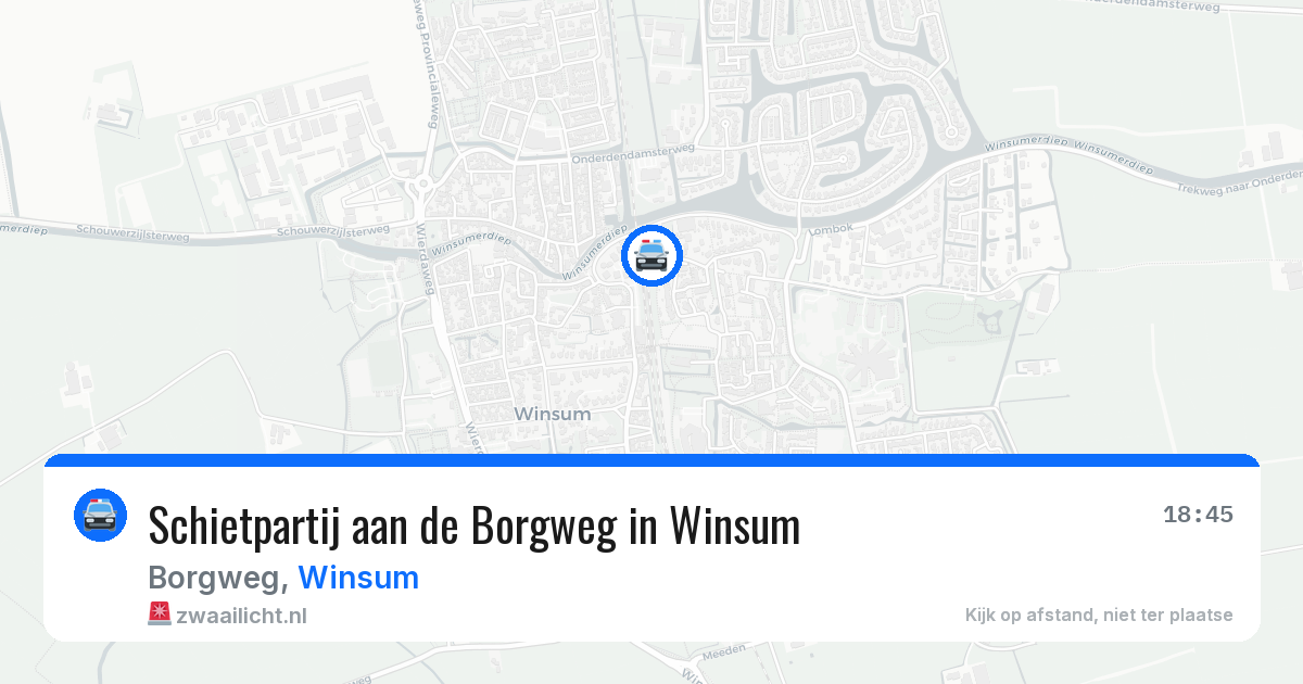 Schietpartij aan de Borgweg in Winsum — 20 apr 2026