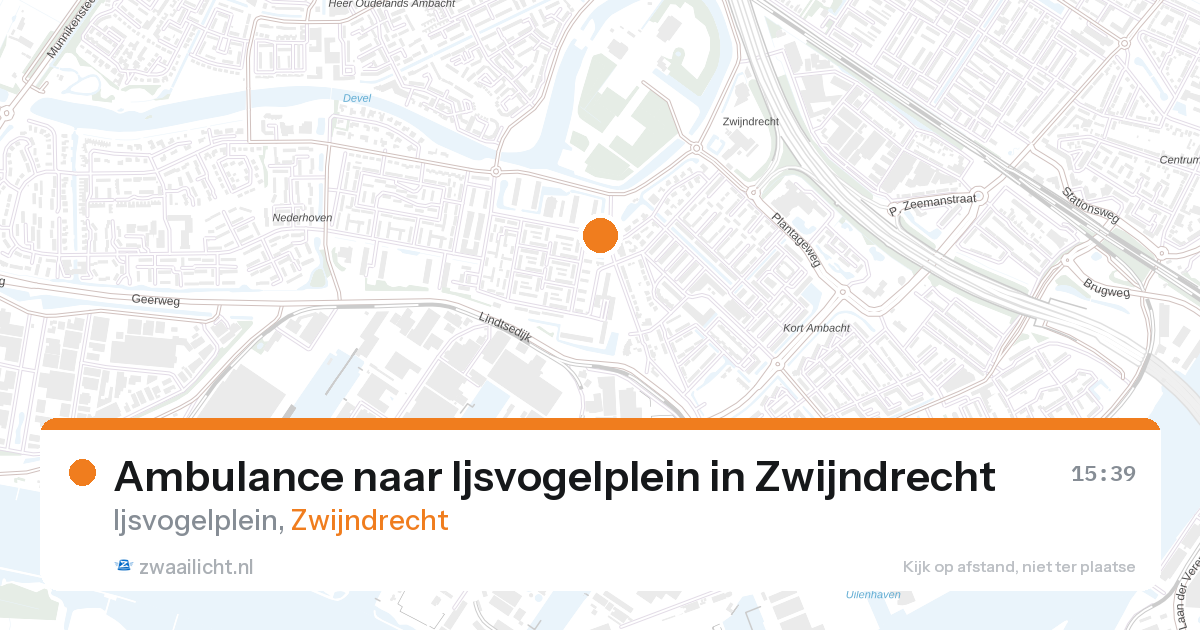 Ambulance naar Ijsvogelplein in Zwijndrecht — 19 mrt 2026