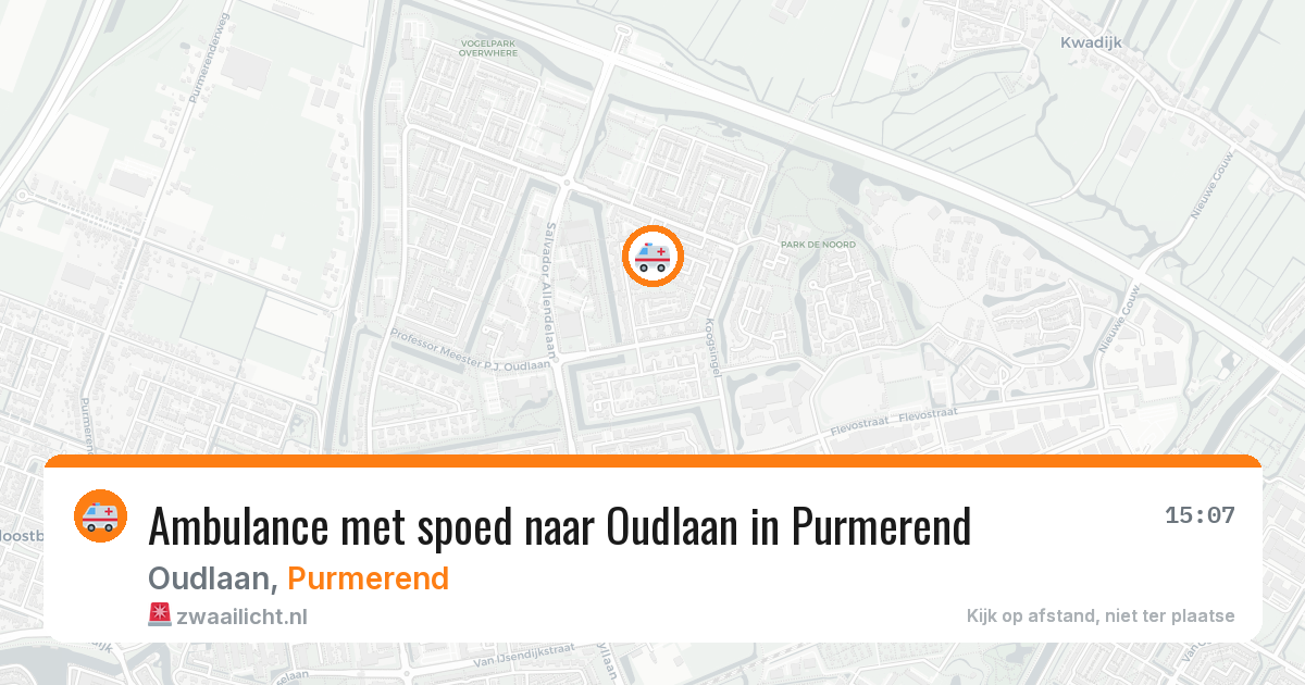 Ambulance met spoed naar Oudlaan in Purmerend — 31 jan 2026