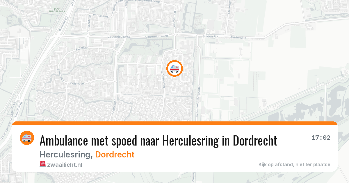 Ambulance met spoed naar Herculesring in Dordrecht — 26 mei 2026