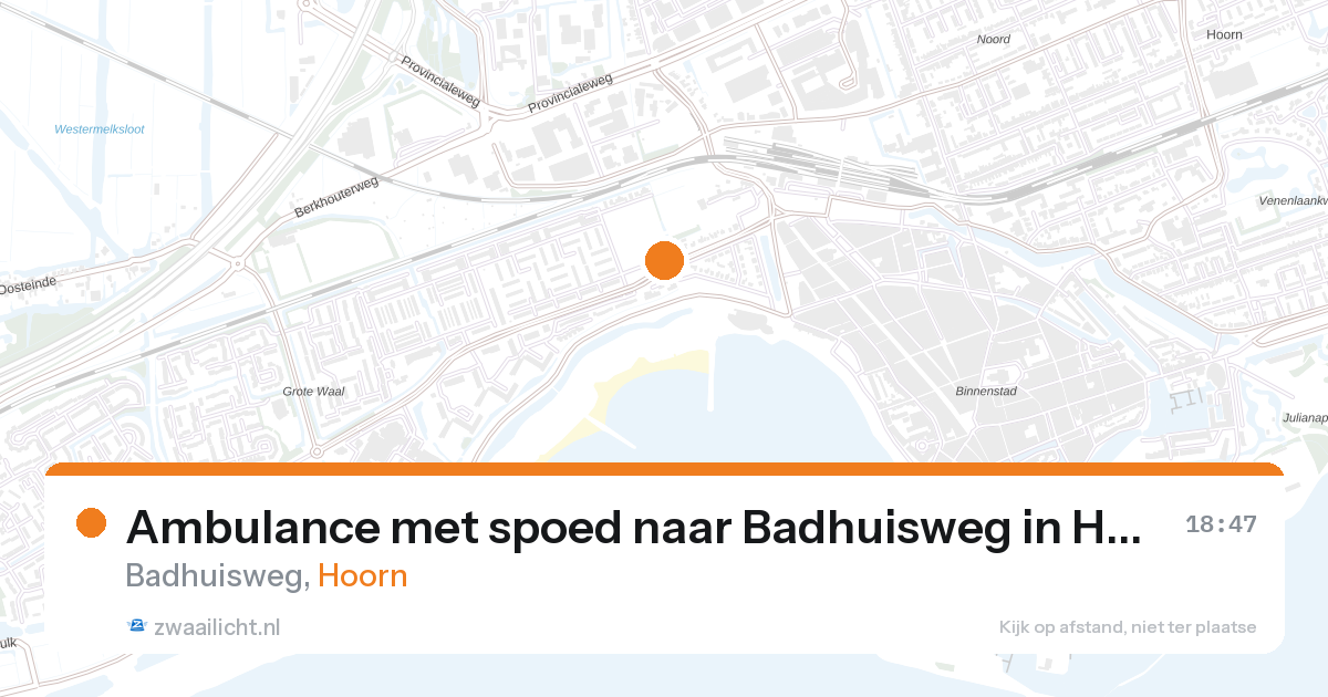 Ambulance met spoed naar Badhuisweg in Hoorn — 28 aug 2026