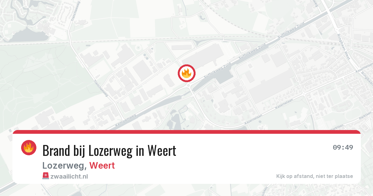 Brand bij Lozerweg in Weert — 4 jun 2026