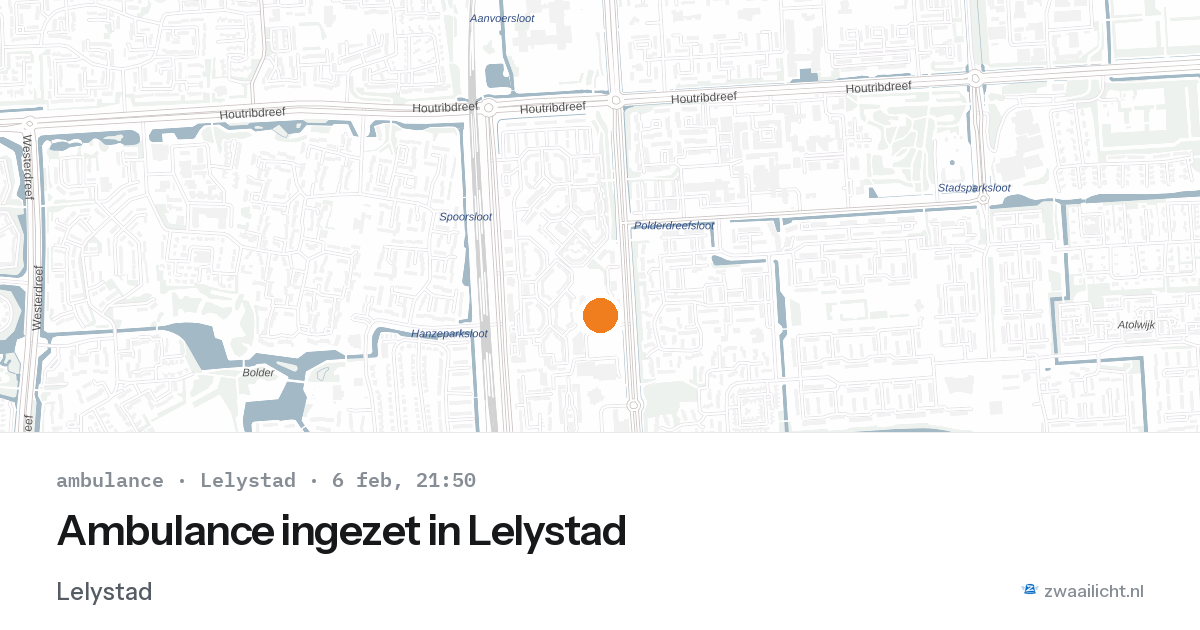 Ambulance ingezet in Lelystad — 6 feb 2026