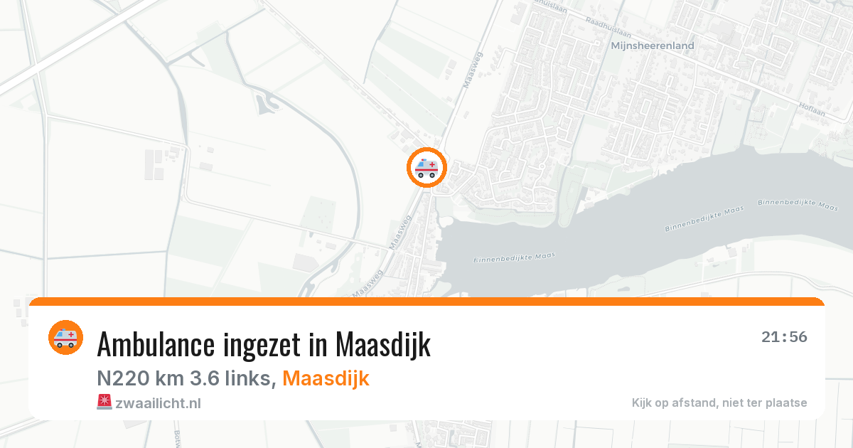 Ambulance ingezet in Maasdijk — 2 jul 2026