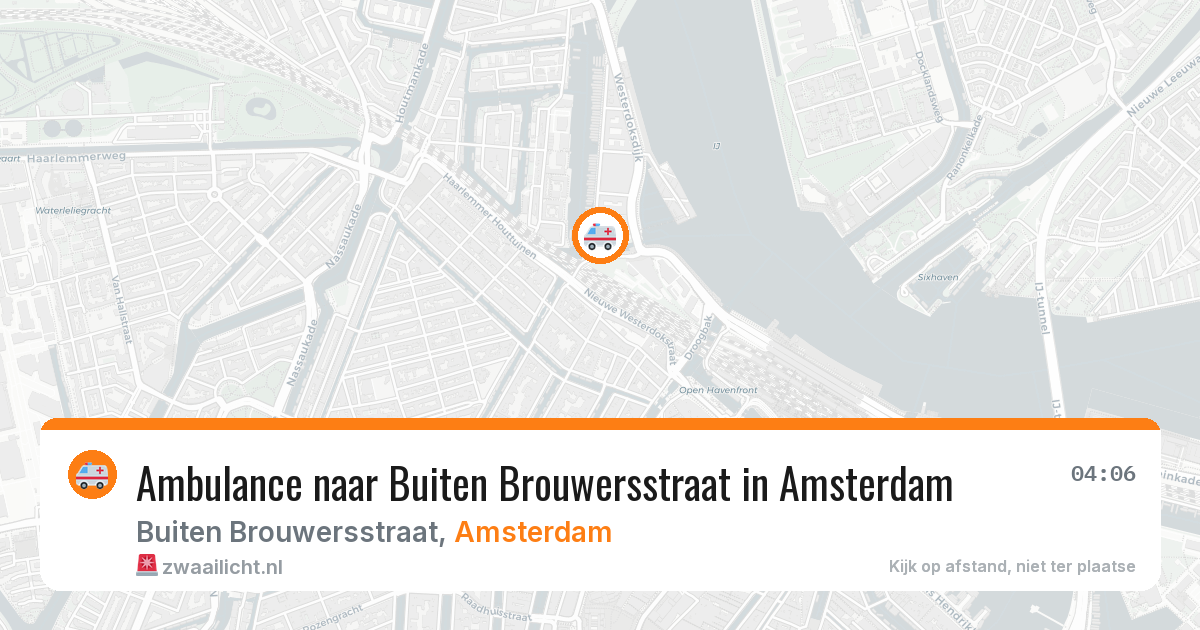 Ambulance naar Buiten Brouwersstraat in Amsterdam — 28 jun 2026