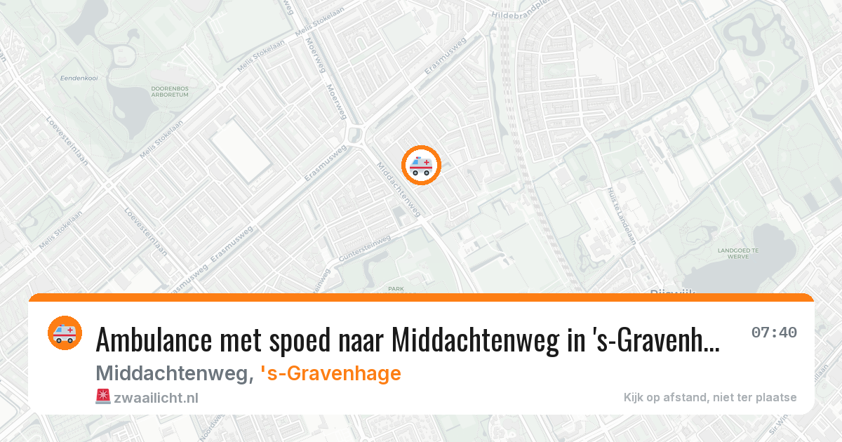 Ambulance met spoed naar Middachtenweg in 's-Gravenhage — 3 mei 2026