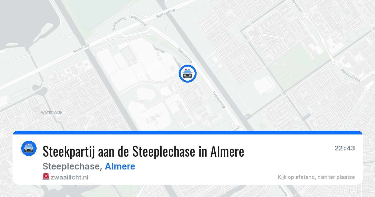Steekpartij aan de Steeplechase in Almere — 13 jul 2026