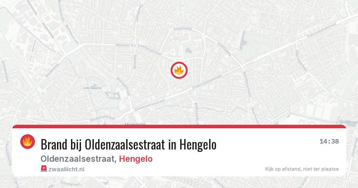 Brand bij Oldenzaalsestraat in Hengelo — 28 jun 2026