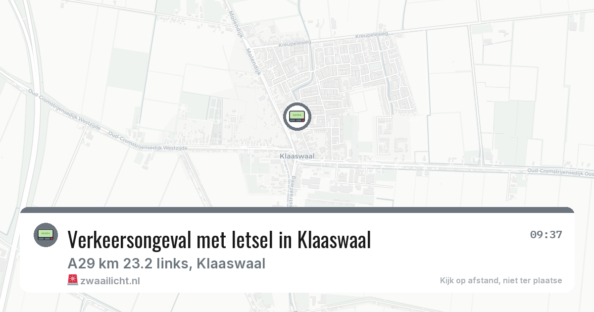 Verkeersongeval met letsel in Klaaswaal — 4 feb 2026