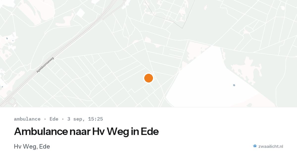 Ambulance naar Hv Weg in Ede — 3 sep 2026