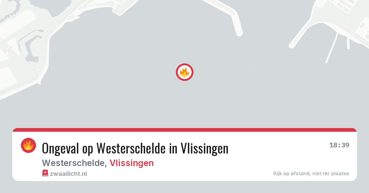 Ongeval op Westerschelde in Vlissingen — 9 aug 2026