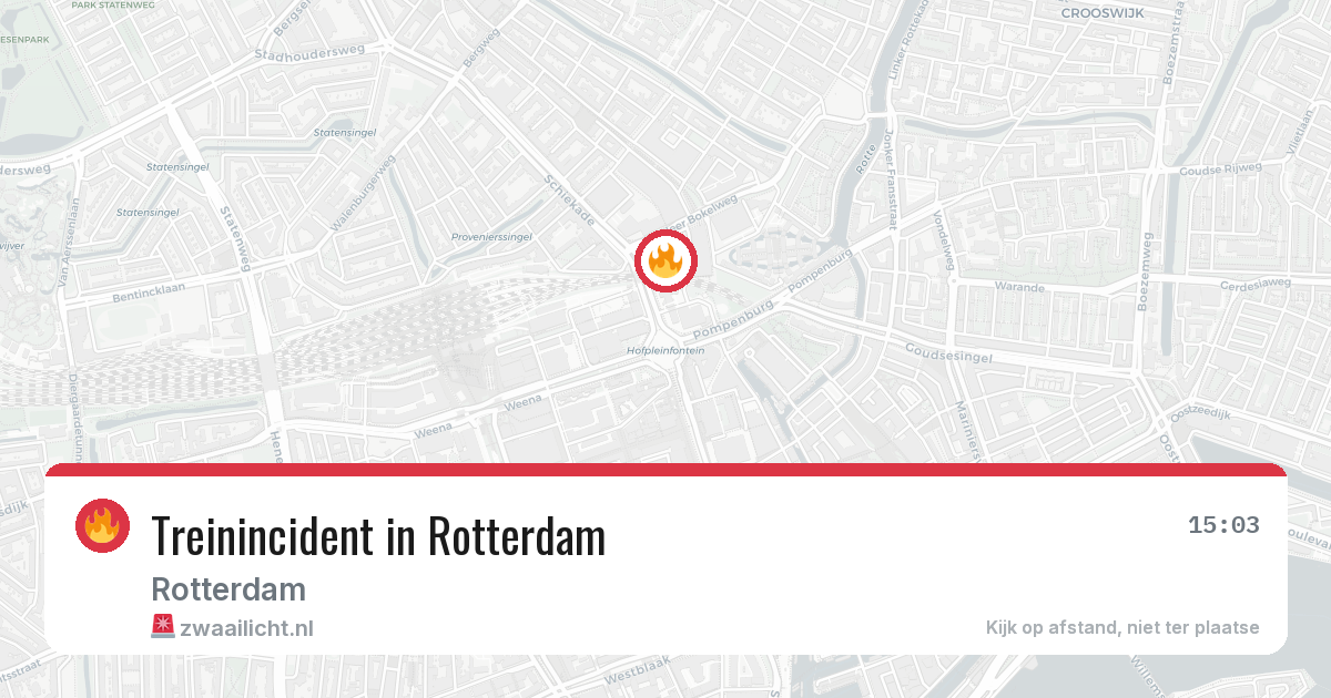 Treinincident in Rotterdam — 26 jun 2026