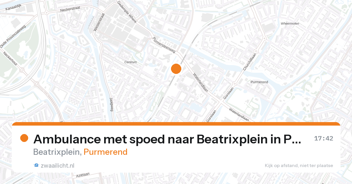 Ambulance met spoed naar Beatrixplein in Purmerend — 26 aug 2026