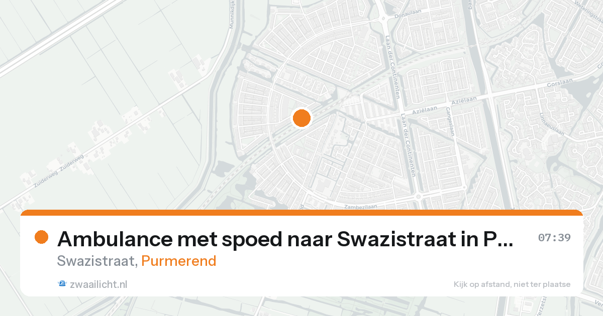 Ambulance met spoed naar Swazistraat in Purmerend — 3 jun 2026
