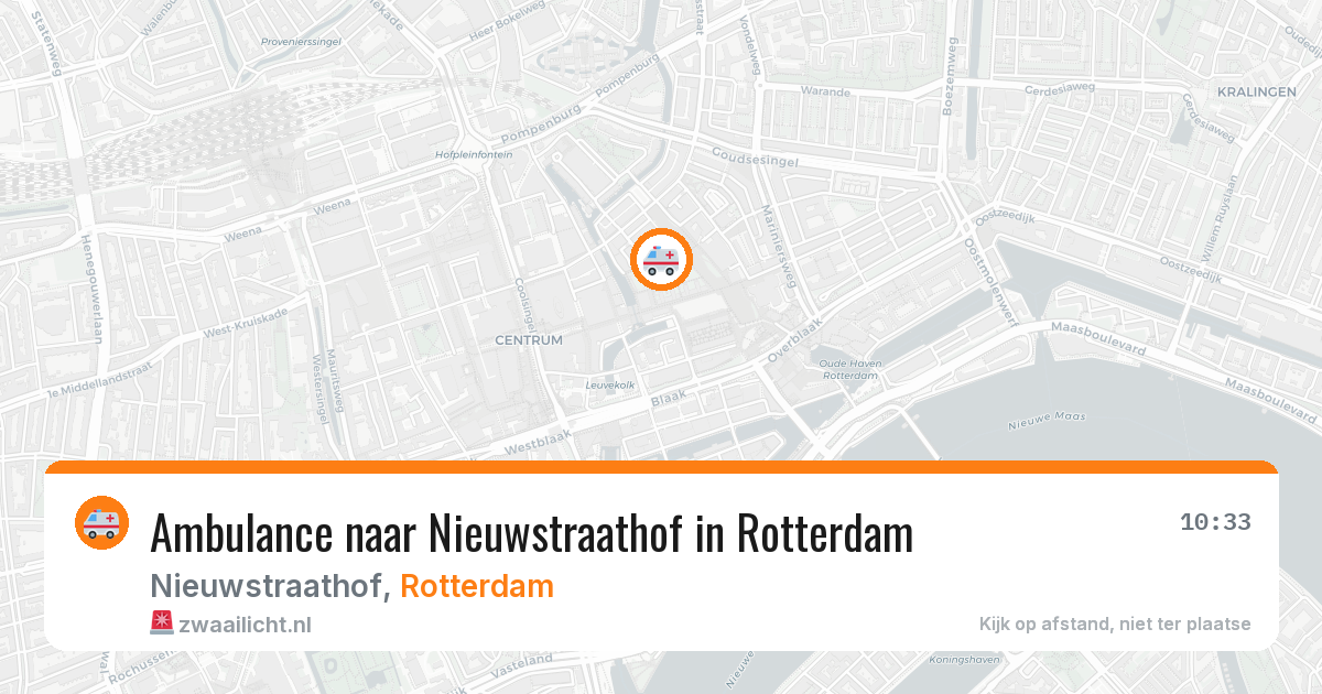 Ambulance naar Nieuwstraathof in Rotterdam — 12 mei 2026