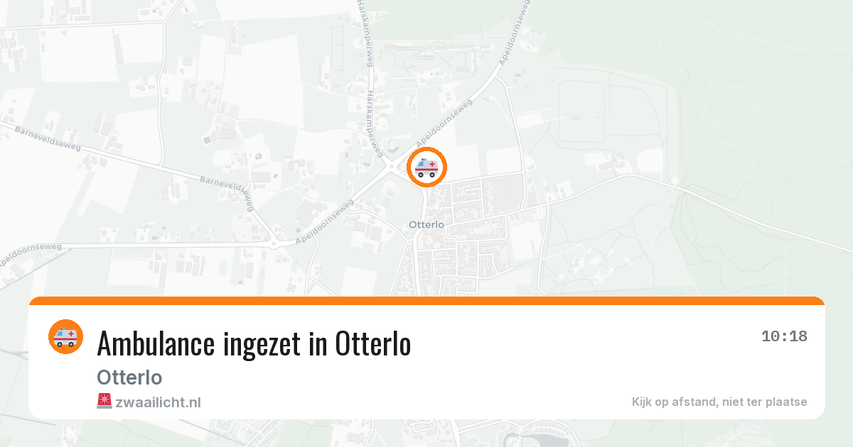 Ambulance ingezet in Otterlo — 25 mei 2026