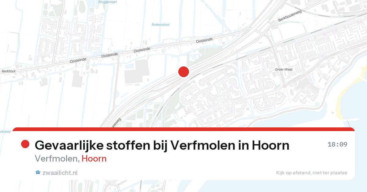 Gevaarlijke stoffen bij Verfmolen in Hoorn — 15 jun 2026