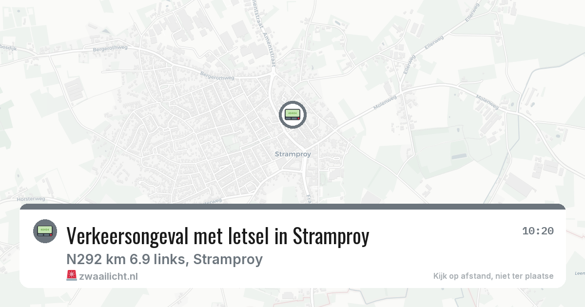 Verkeersongeval met letsel in Stramproy — 22 jul 2026