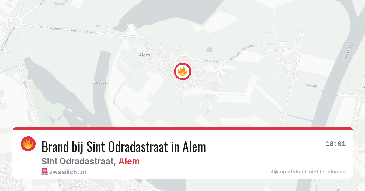 Brand bij Sint Odradastraat in Alem — 28 jun 2026