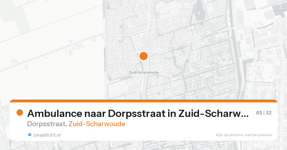 Ambulance naar Dorpsstraat in Zuid-Scharwoude — 15 aug 2026