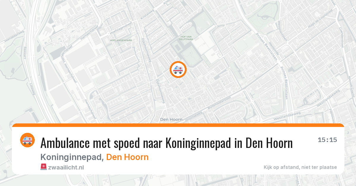 Ambulance met spoed naar Koninginnepad in Den Hoorn — 27 jun 2026