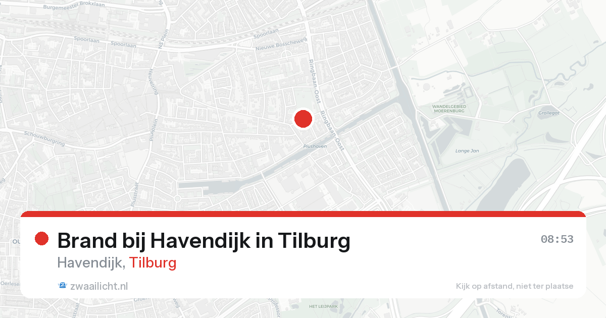 Brand bij Havendijk in Tilburg — 15 aug 2026