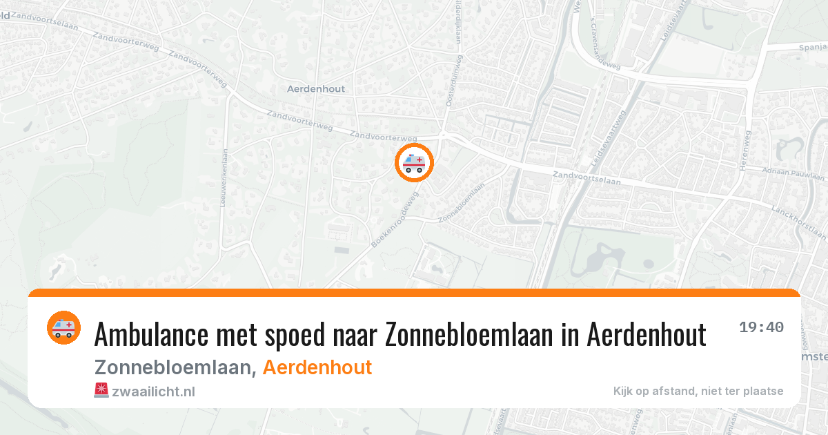 Ambulance met spoed naar Zonnebloemlaan in Aerdenhout — 5 jul 2026