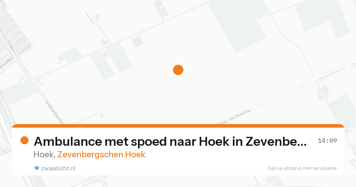 Ambulance met spoed naar Hoek in Zevenbergschen Hoek — 15 aug 2026