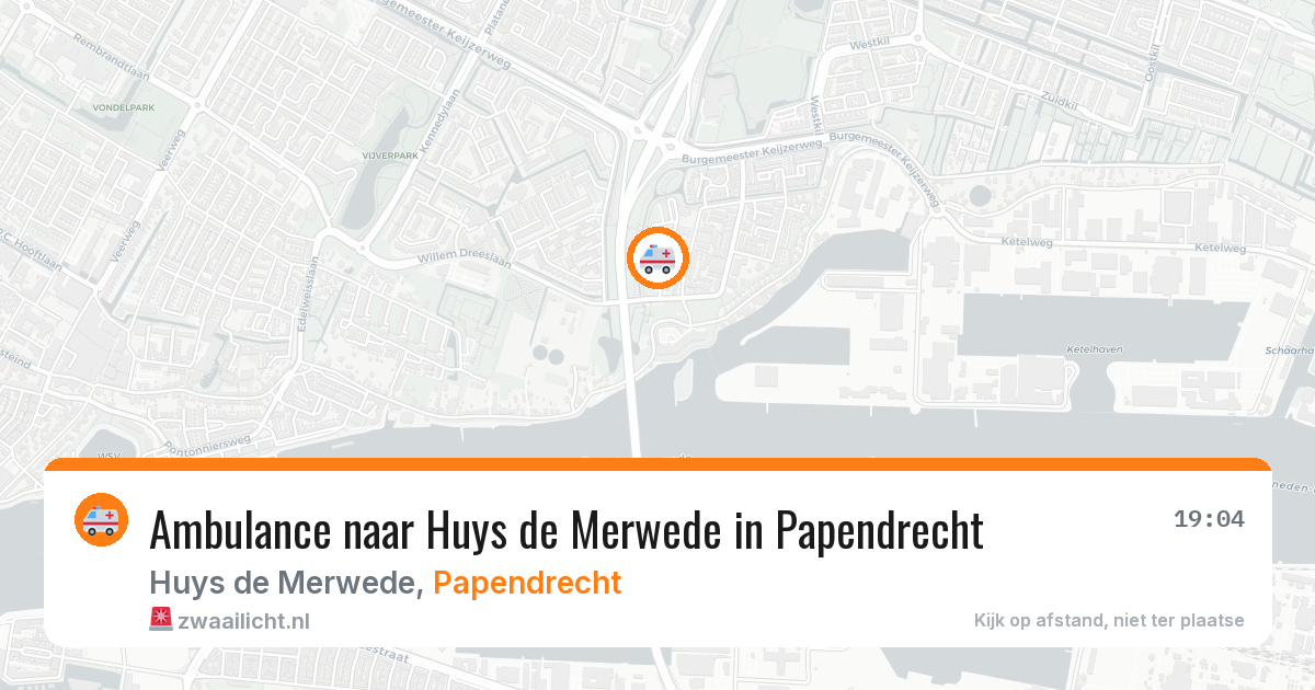 Ambulance naar Huys de Merwede in Papendrecht — 2 aug 2026