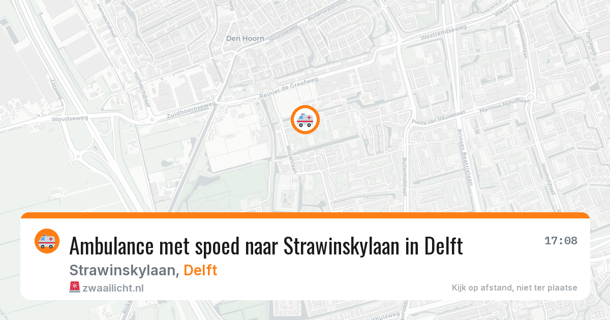 Ambulance met spoed naar Strawinskylaan in Delft — 4 jul 2026