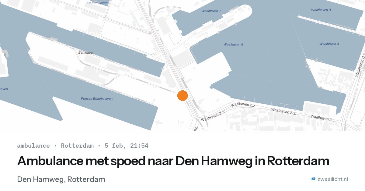 Ambulance met spoed naar Den Hamweg in Rotterdam — 5 feb 2026