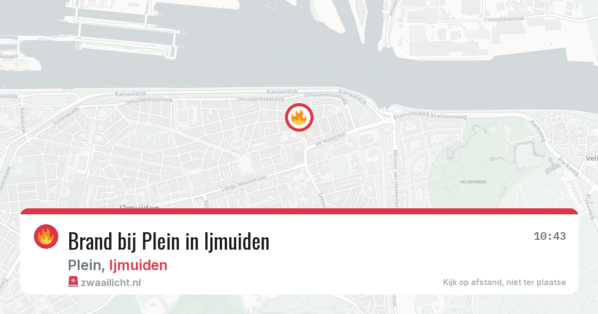 Brand bij Plein in Ijmuiden — 3 jul 2026