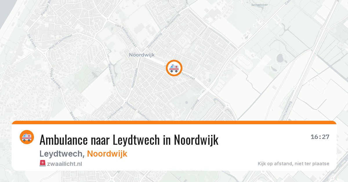 Ambulance naar Leydtwech in Noordwijk — 11 aug 2026