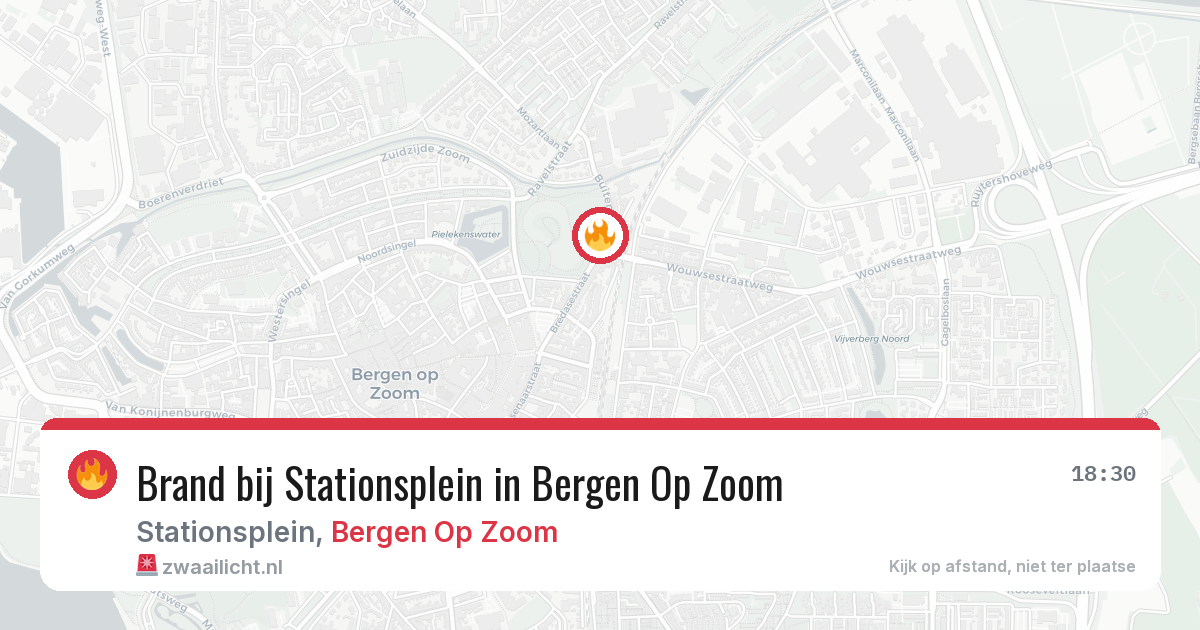 Brand bij Stationsplein in Bergen Op Zoom — 7 mei 2026