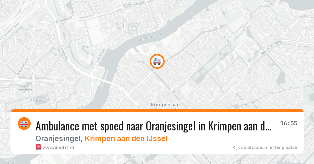 Ambulance met spoed naar Oranjesingel in Krimpen aan den IJssel — 3 jul 2026