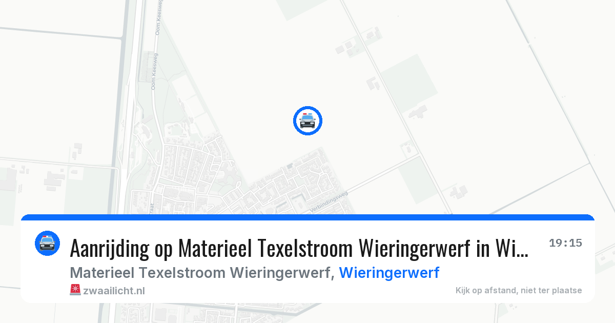 Aanrijding op Materieel Texelstroom Wieringerwerf in Wieringerwerf — 10 jun 2026