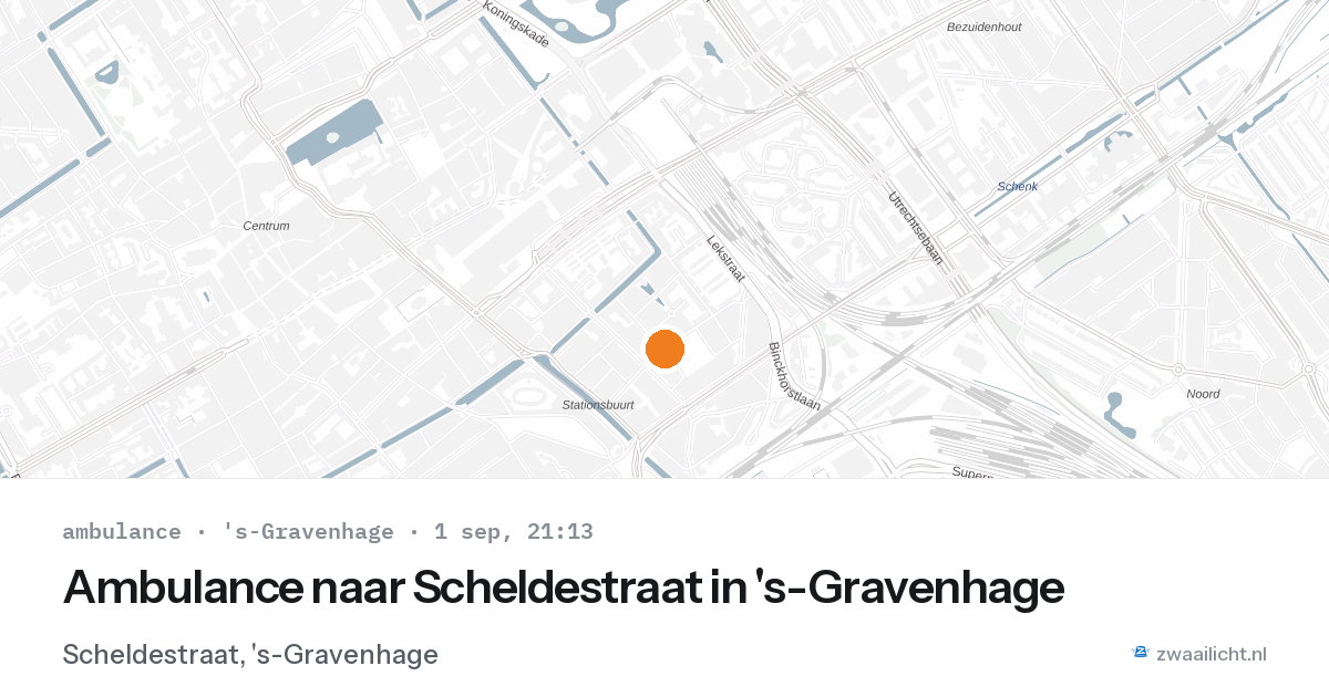 Ambulance naar Scheldestraat in 's-Gravenhage — 1 sep 2026