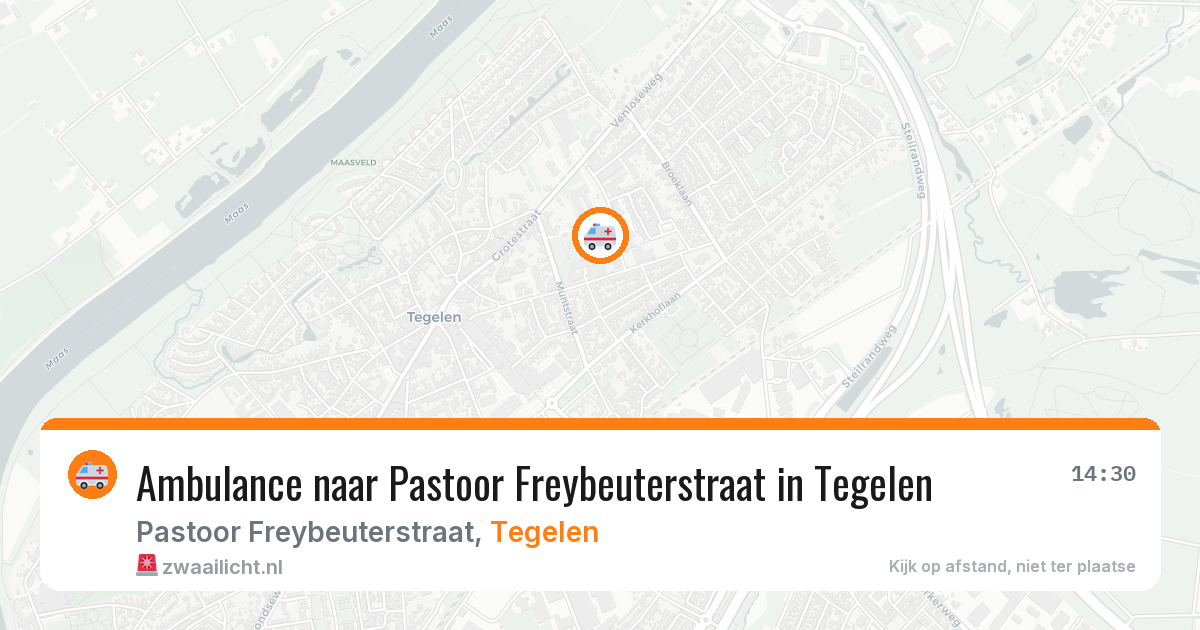 Ambulance naar Pastoor Freybeuterstraat in Tegelen — 30 jul 2026