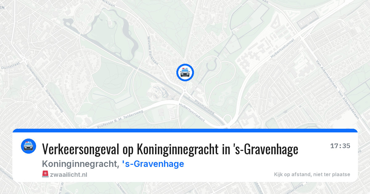 Verkeersongeval op Koninginnegracht in 's-Gravenhage — 7 apr 2026