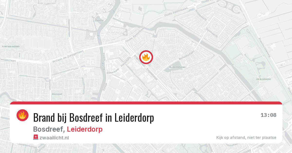Brand bij Bosdreef in Leiderdorp — 24 jun 2026