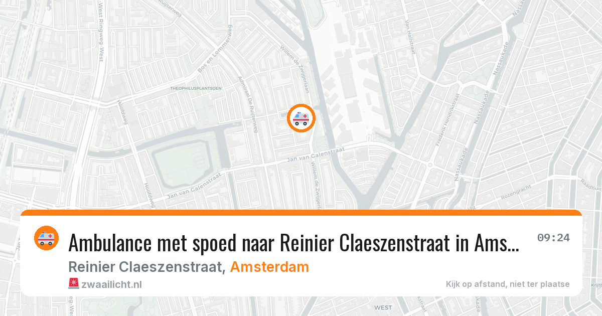 Ambulance met spoed naar Reinier Claeszenstraat in Amsterdam — 1 aug 2026